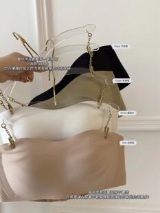 Xiaohongshu Strapless Bra for Outerwear, Summer Thin Non-Slip Seamless Invisible Layered Bandeau Jelly Bra