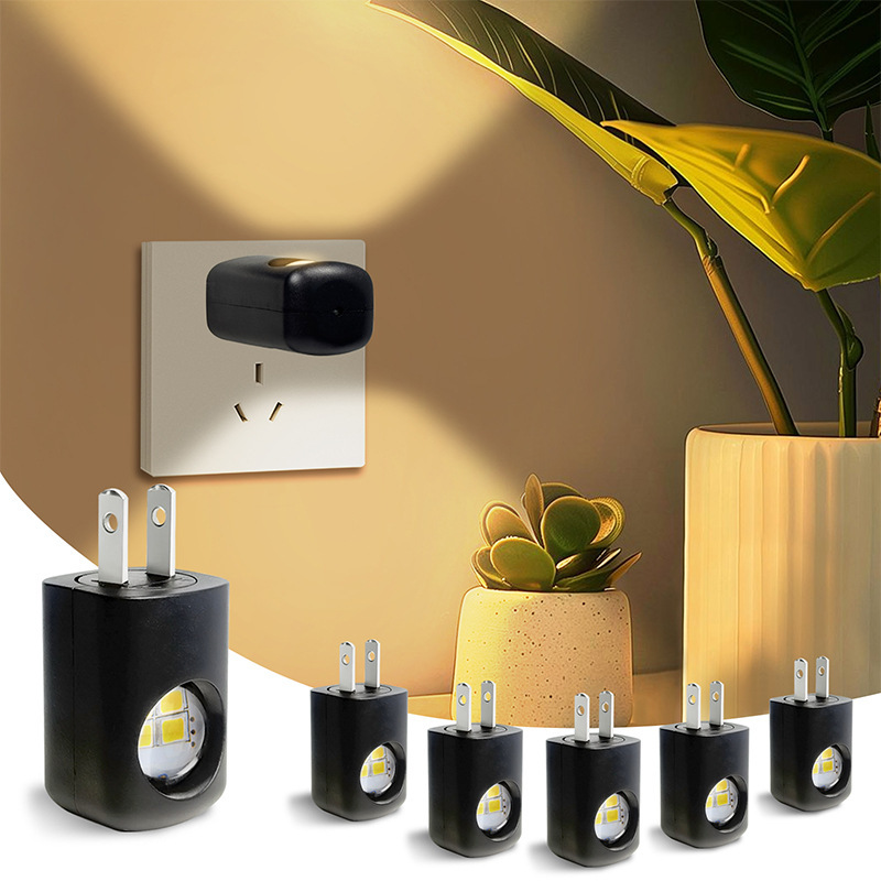 Amazon's Popular Light-Sensing Night Light Wall Plug-In Socket Lamp Hotel Bedside Corridor Bedroom Room Night Light