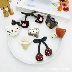 韓国のアニメの布芸の熊のキノコの手作りの綿のアクセサリーのヘアピンの子供のネックレスの部品のアクセサリーのアクセサリー