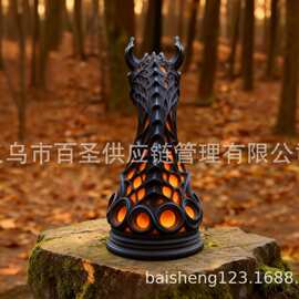 跨境龙首造型镂空发光摆件 暗黑奇幻风装饰灯163