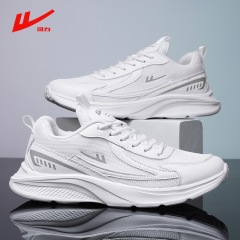 プルバックメンズシューズ、スポーツシューズ、メッシュ通気性カジュアルシューズ、学生白軍事トレーニングシューズ、軽量ソフトソール衝撃吸収ランニングシューズ
