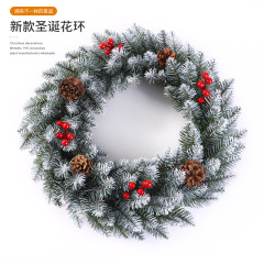 アマゾンで人気のクリスマス造花リース、40/50/60cmのクリスマスリース飾り、シーン装飾