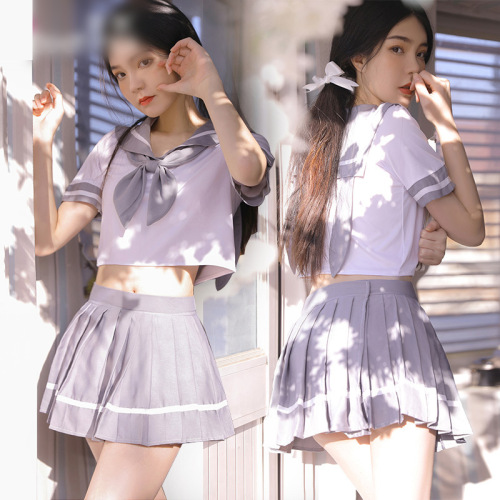 jk Japanese college small breasts pure sexy lingerie cute campus pajamas uniform temptation passion midnight 7941