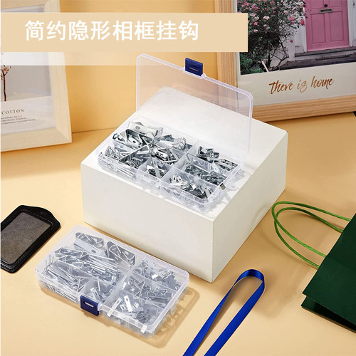 30lb, 50lb, and 100lb Wooden Wall Hooks for Cross-Border Use—100 Sets in a Boxed Kit; Everyday Invisible Clothes Hangers for Frames, Luggage, and Bags, Designed for Concealed Mounting