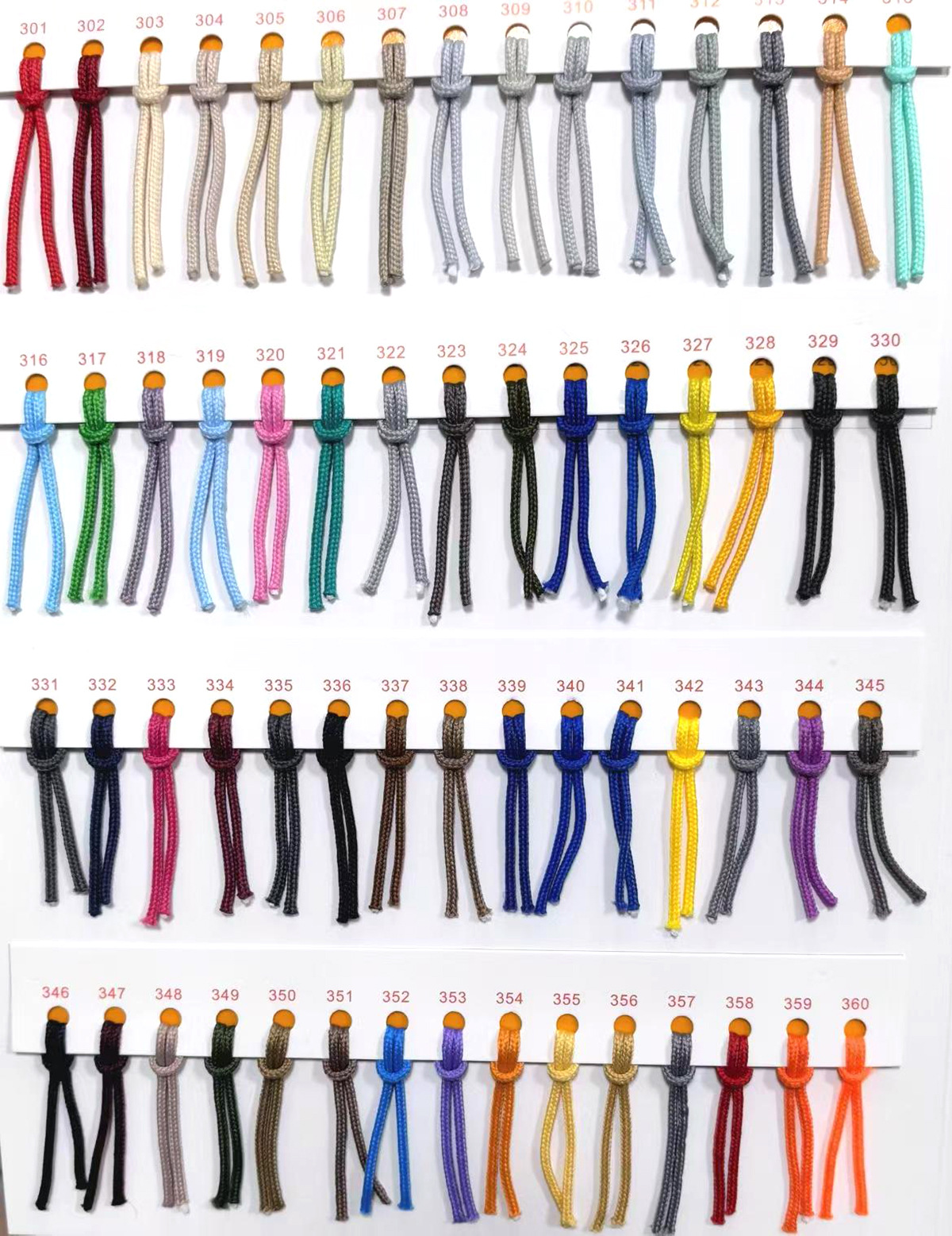 215 color de poliéster 2 / 2.5 / 3mm cuerdas de color redondas cuerdas de brazo cuerdas de correa cuerdas de cremallera de ropa