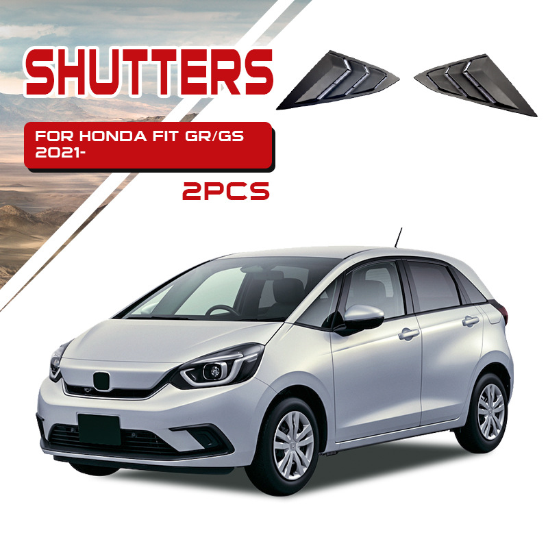 TXR es adecuado para Honda Fit fit modificación de coche ventana de coche persianas galvanizadas especiales accesorios de decoración de guerrero negro