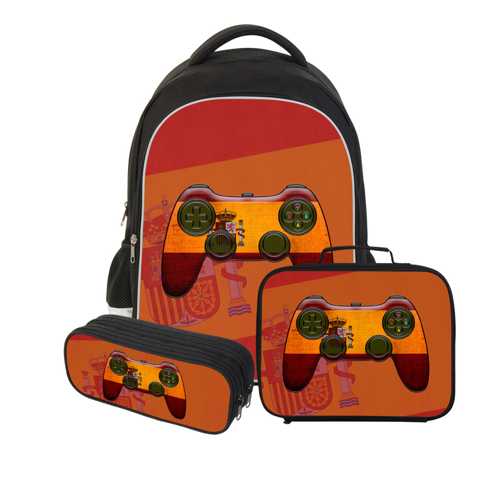 더블 레이어 배낭 3 피스 스페인 국기 핸들