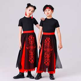 雪龙吟舞蹈服儿童国潮服古典舞扇子舞中国风爵士舞服装女童演出服