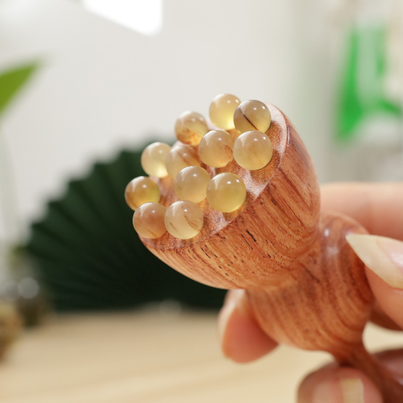 绿檀可爱兔子鼻刮莲蓬按摩梳家用精致日常女士按眼部穴位疏通经络|undefined