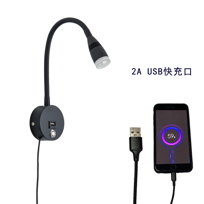 Transfronterizo lámpara de pared led lámpara de noche interior lectura simple lámpara de pared táctil de tres colores electrodeless atenuación lámpara de pared interior