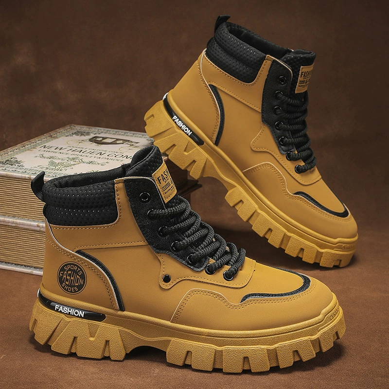 Мужская обувь осень 2024 новые мужские ботинки Martin модные дикие рабочие ботинки противоскользящие и износостойкие ботинки пустыни с толстым дном