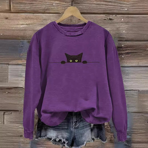 TEMU AliExpress Amazon Cross-border 2024 Autumn/Winter Loose Crew Neck Animal Print Hoodie 3D Print