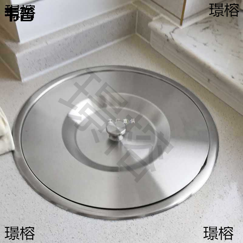 ✅ 444Z Stainless Steel Kitchen Cabinet Countertop Embedded Trash Can Sink Desktop Sorting Household Hidden