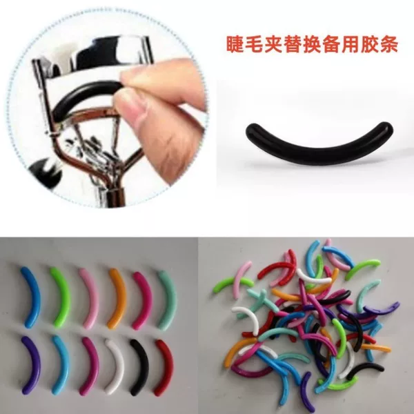 Eyelash Curler Strips, White, Black, Colorful, Universal Replacement Spare Rubber Pads for Various Eyelash Curlers