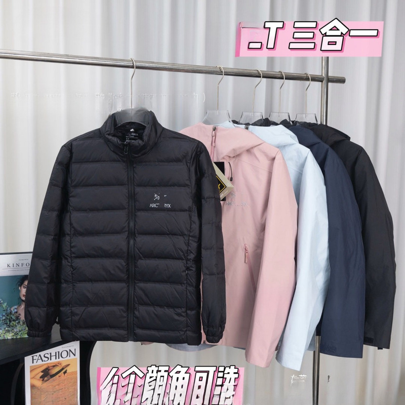 Putian Three-In-One down Jacket Winter Hooded Removable down Liner Hard Shell Windproof and Waterproof Jacket