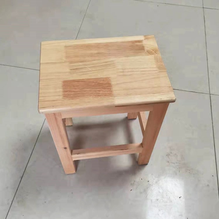 Customized wooden stool, solid wood square stool, household stool, simple square stool, school student bench, wooden stool, industrial wooden stool