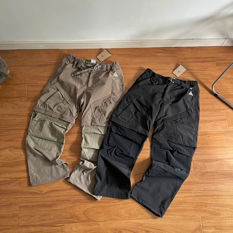 ACG纯色工装多口袋可拆卸休闲运动裤户外潮牌阔腿长裤男女同款|undefined