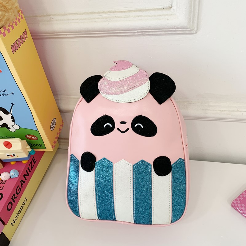 Caricatura lindo panda gigante mochila para niños y niñas, mochila para bebés de jardín de infantes, nueva mochila para niños de nubes de color