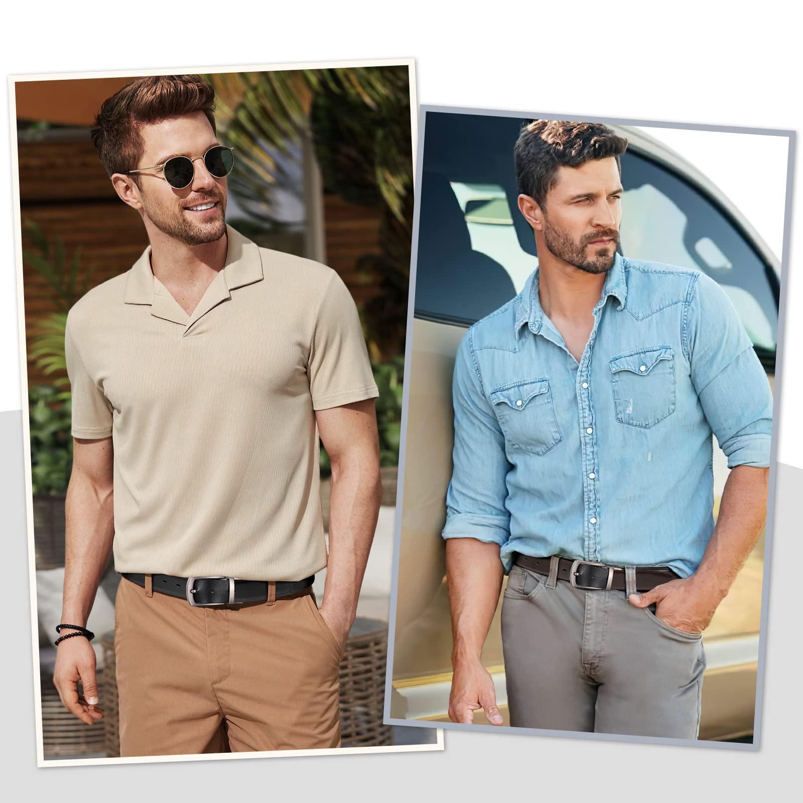 New Cross-border Best-selling Rotatable Pin Buckle Men's Genuine Leather Belt Premium Daily Belt Manufacturer Ready Stock