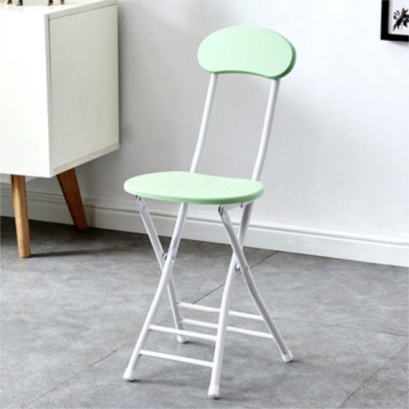 Taburete plegable silla de comedor doméstica taburete silla de respaldo silla de entrenamiento silla de dormitorio de estudiantes silla de computadora simple taburete redondo plegable