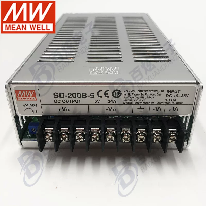 Китайский источник питания DC-DC 5V34A 200W для Taiwan Mingwei SD-200B-5 19–36V