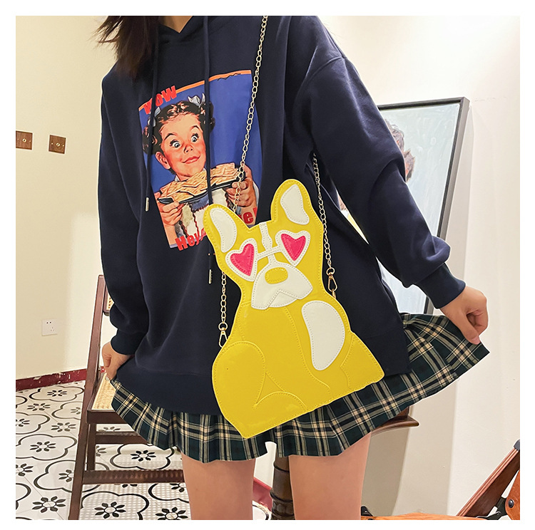 Foreign Trade On The New Puppy Bag Winter New Chain Messenger Shoulder Bag display picture 4