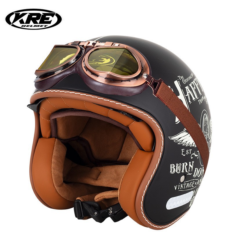 Motosiklet kaskı (dəbilqə), Biaozhun Electric Vehicle Helmet - happy13-with-goggles-s