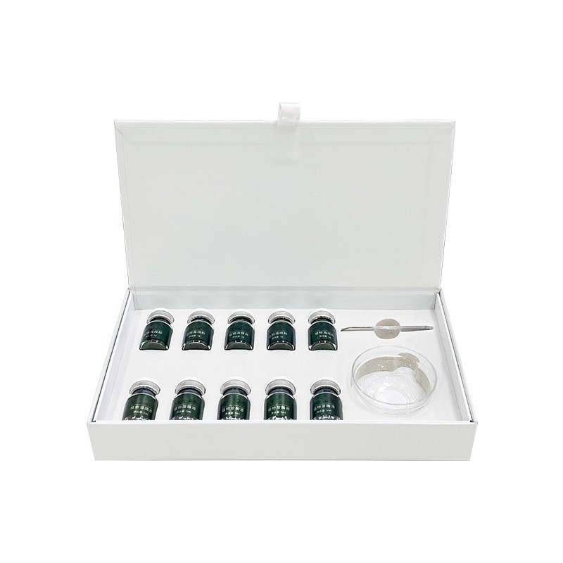 スポンジのマイクロニードルの美容院の専用の顔の看護の海藻の骨の針のスキンケアの箱の専門の庭の線の小さい緑の膜