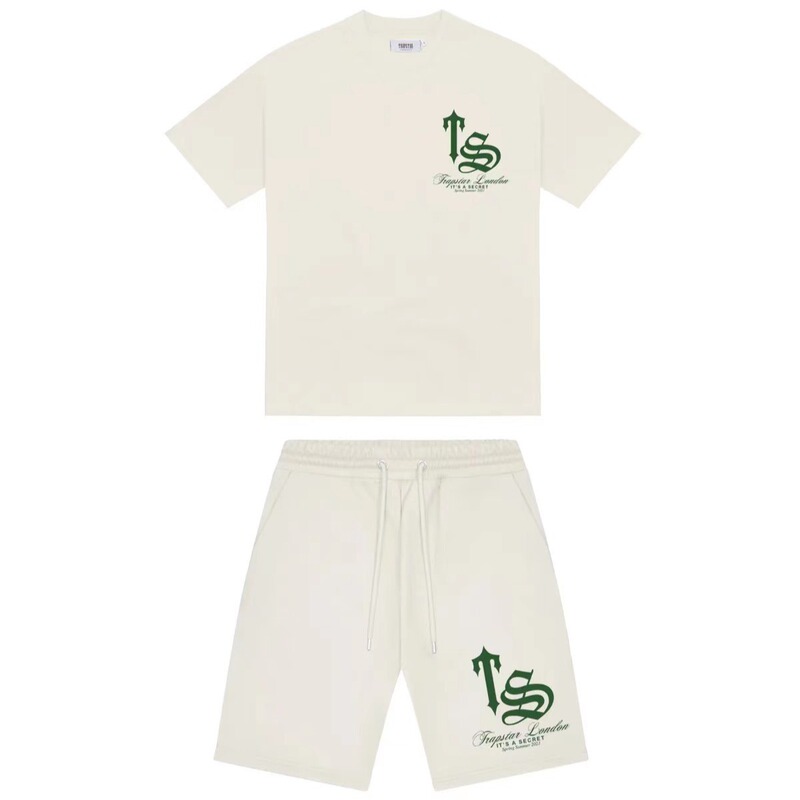 新作入荷 クロスボーダー貿易 Trapstar 高画質プリント 半袖ショートパンツセット 長袖|undefined