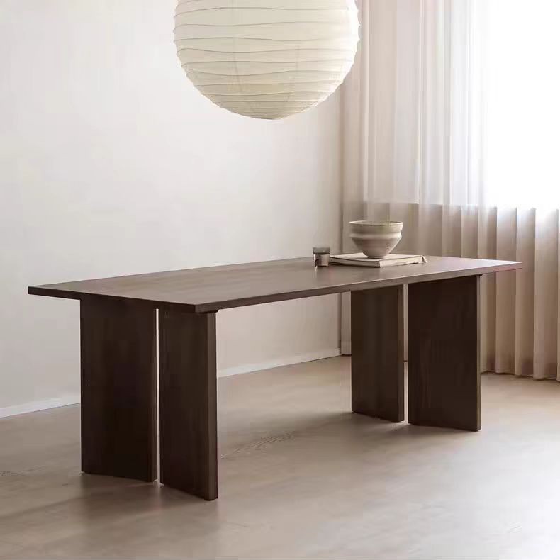 North American Ash Dining Table Silent Wind Log Solid Wood Dining Table Walnut Study Long Table Living Room Desk