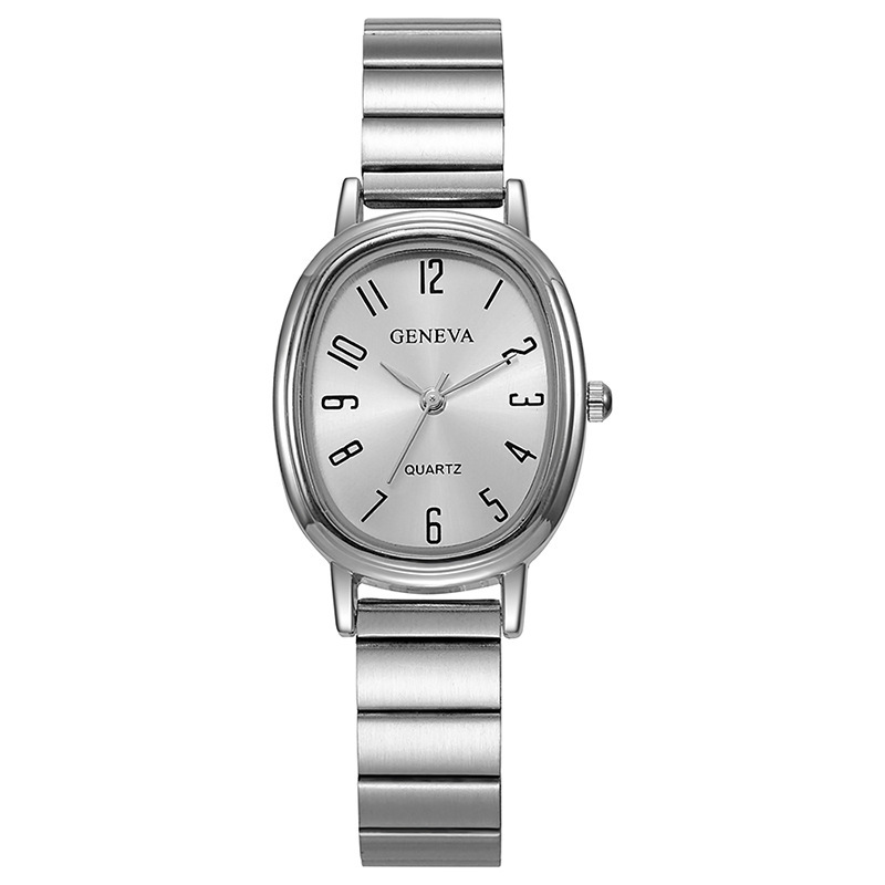 Nuevo estilo transfronterizo de aleación de bambú de acero con caja ovalada Reloj digital árabe Venta directa de fábrica Reloj de cuarzo