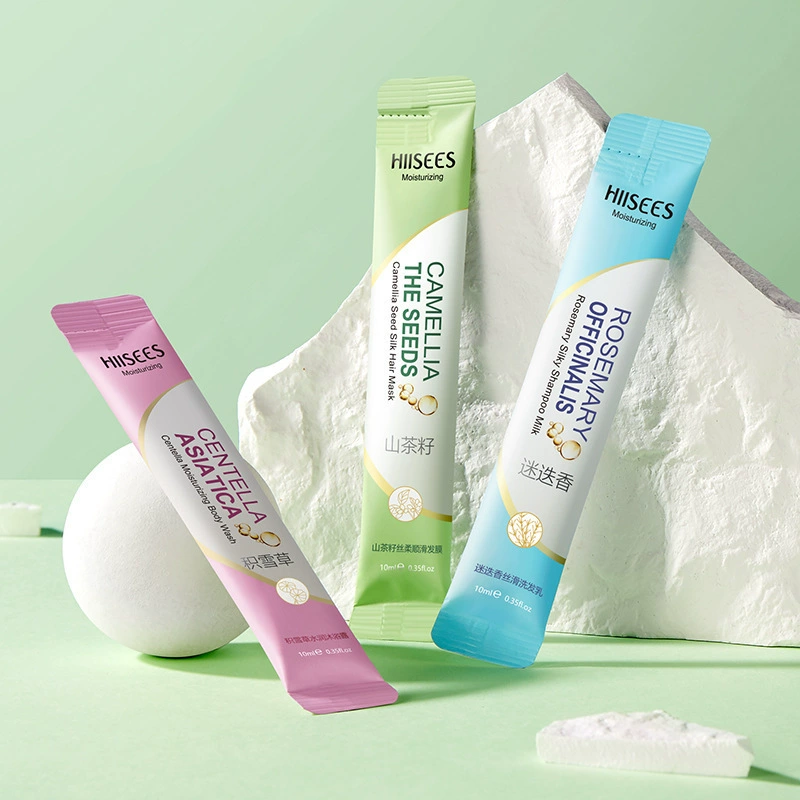 Henser розмарин из семян камелии, шампунь для тела, гель для волос, маска для волос 10ml полосатая одежда для путешествий