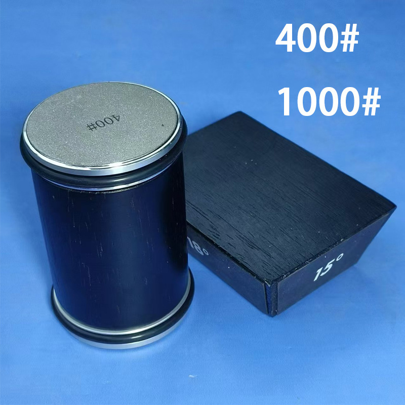 Adaptable a dos lados cuatro lados afilador de cuchillo de cilindro de piedra bituminosa ranura afilador de cuchillo de cilindro de piedra bituminosa accesorios accesorios transfronterizos