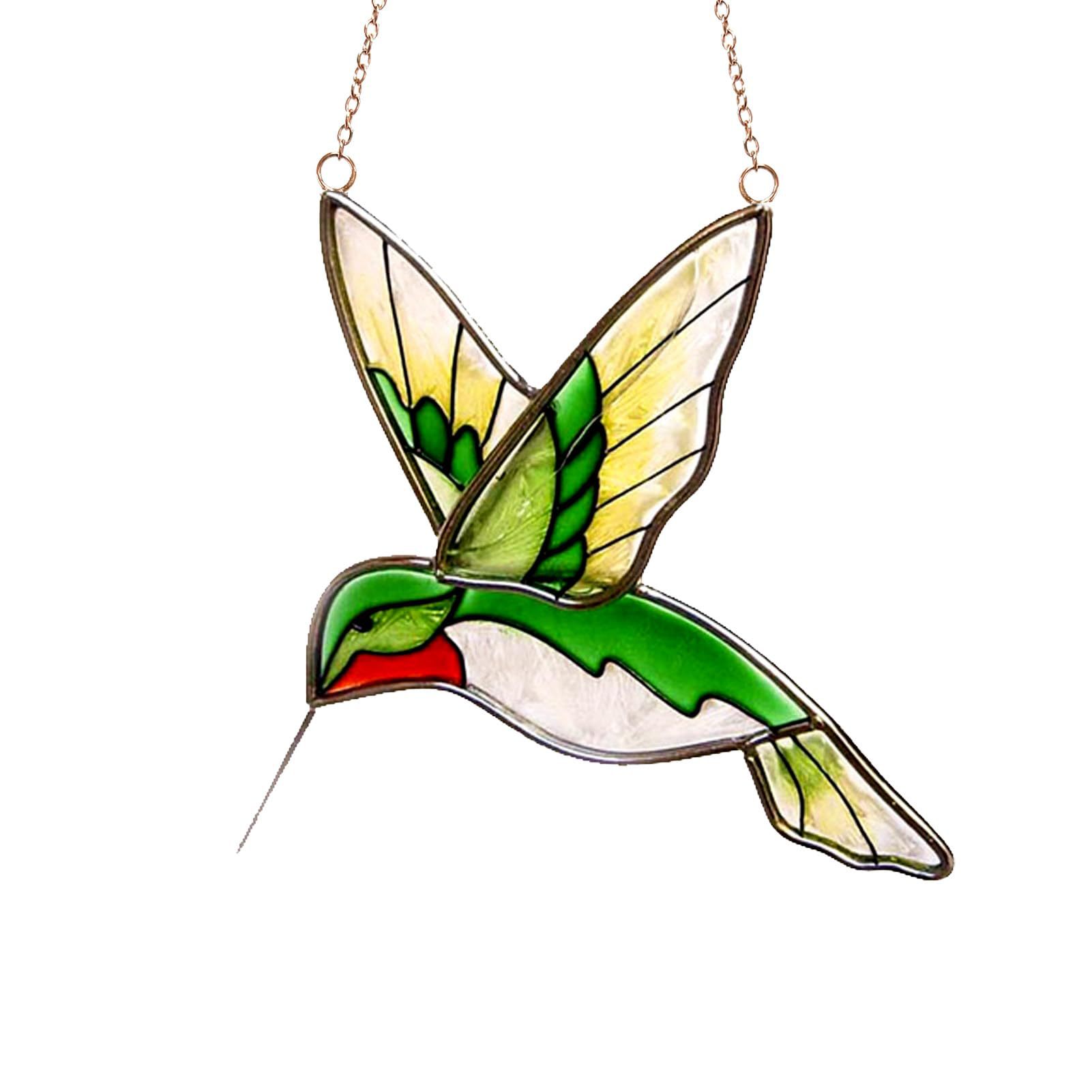Acrílico Vismin colibrí vidriera colgante luz catcher decoración pájaro sol catcher regalo de interior