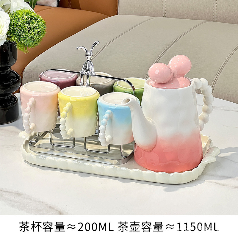 客厅茶几高档陶瓷杯架茶具喝水杯子家用待客水具套装乔迁新居送人|undefined