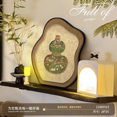 中古风福禄葫芦桌面摆画电视柜客厅摆台画高级感玄关柜摆件装饰品