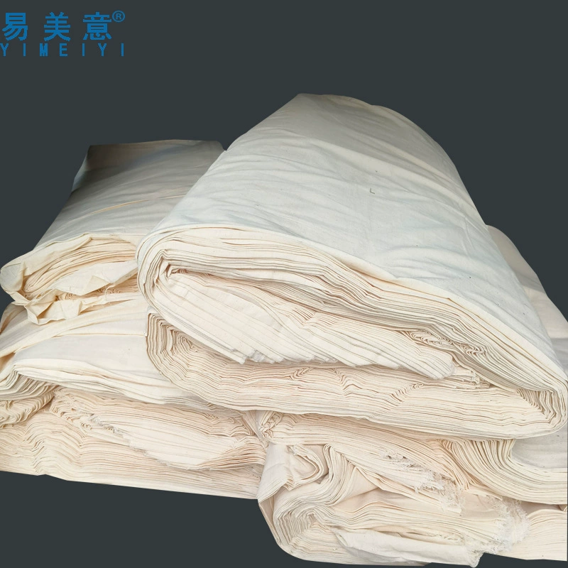 Yimeiyi чистая хлопчатобумажная белая ткань в ткани полиэстер стрижка чистый белый фон дешевая ручная роспись diy батик старая грубая ткань