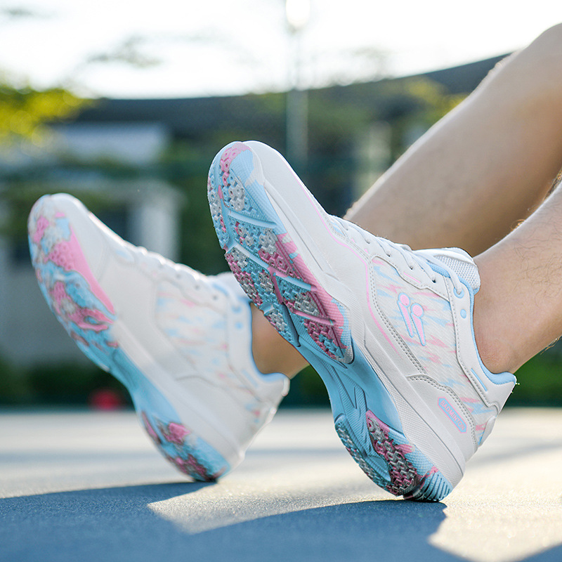 Nuevos zapatos de bádminton transfronterizos, zapatos de tenis para hombres y mujeres, zapatos de voleibol planos, zapatos de tenis de mesa ligeros