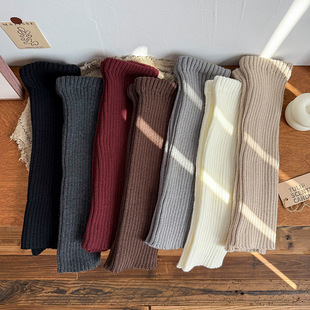 Socks Women's Autumn and Winter New Thickened Calf Socks Maillard brown Warm Fit Machine Long Tube Knitted Miu Wool