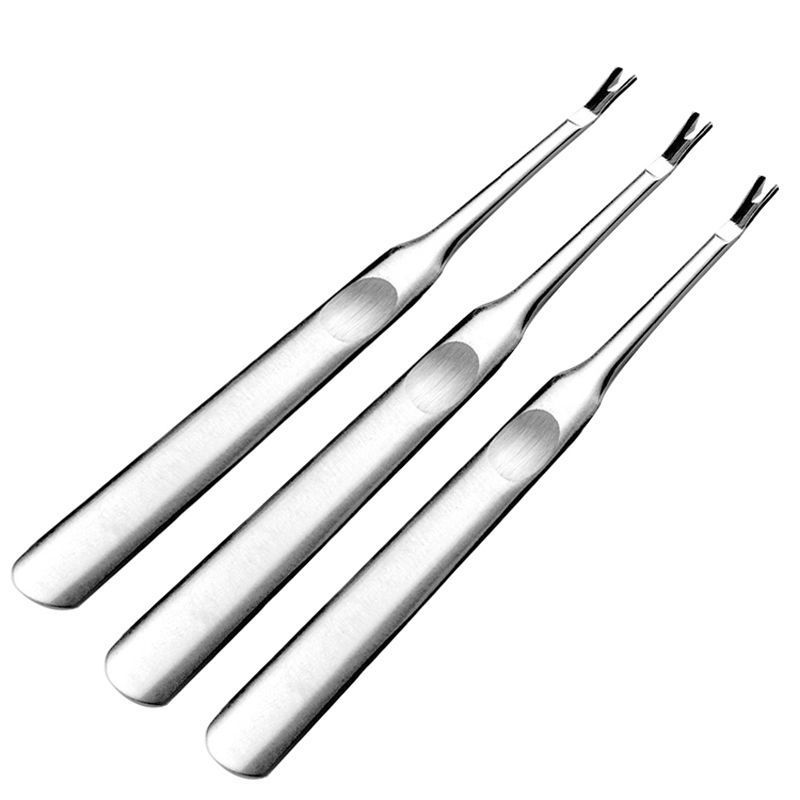 Exfoliating fork stainless steel for manicure