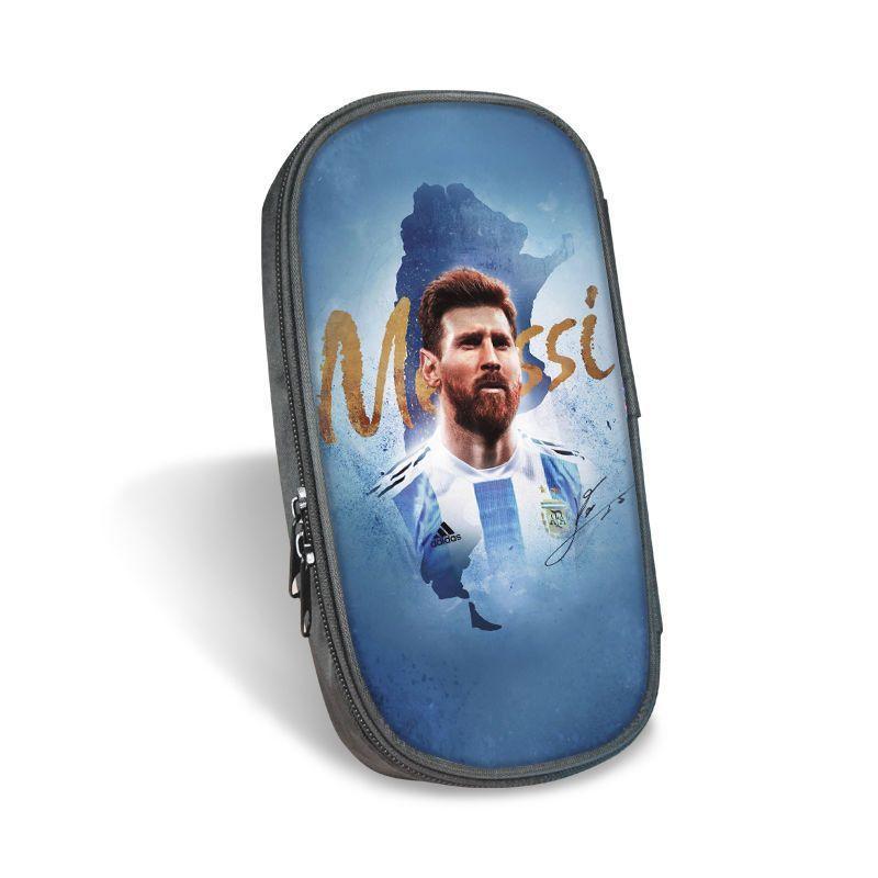 Estuche para lápices de lona Star Ronaldo para estudiantes de alto valor Estuche para papelería Messi Estuche para papelería multifuncional Estuche para lápices de gran capacidad