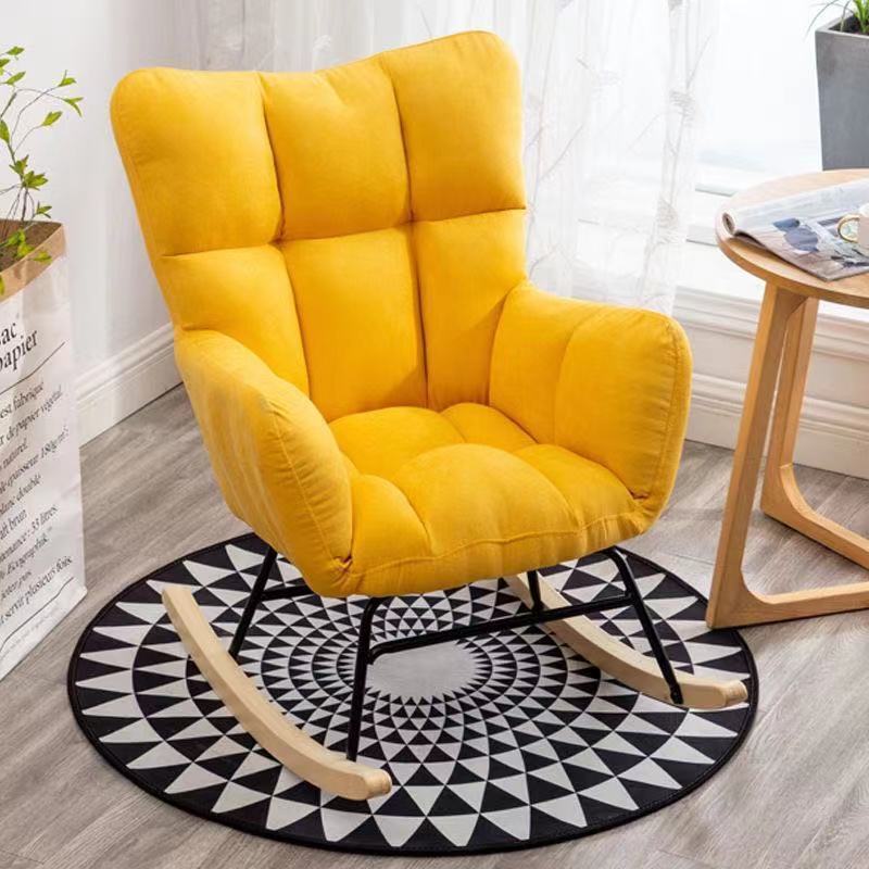 Silla de mecedora nórdica sala de estar doméstica dormitorio de cashmere individual balcón siesta casual sillón de mecedora siesta