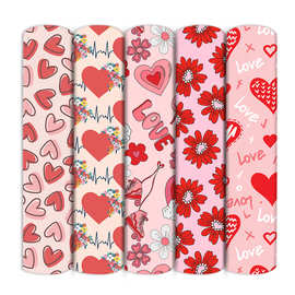 爱心情人节薄款涤棉布或全涤帆布DIY手工包包材料,1Yc44102