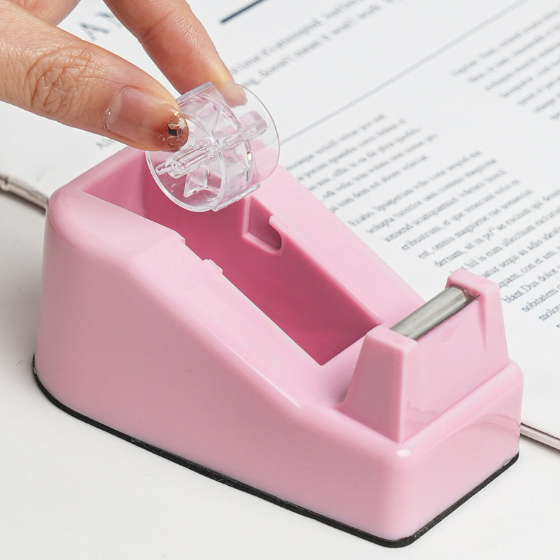 E Commerce Pink Office Set, Stapler, Staples, Tape Holder, Plush Notebook, In Stock._voghion.com