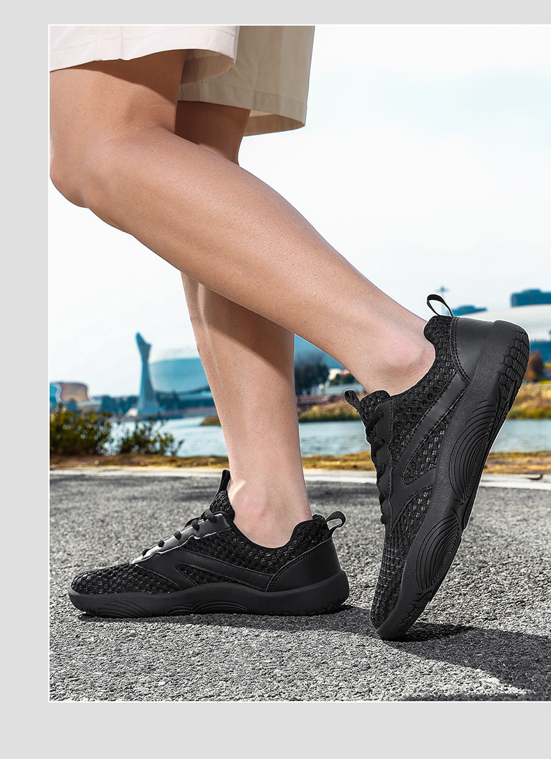 2026 New Model Foreign Trade Summer Mesh Breathable Large Size Shoes Cross-Border Versatile Barefoot Wide-Toed Sneakers_vogvips.com