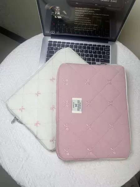 Korean ins girly style apple laptop bag ipad 11inch inner sleeve 15.6inch storage protective case