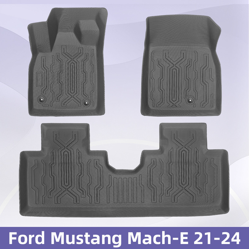 Para Ford Mustang Mach-E 2021-2024TPE Foot Pad 3D All Weather Foot Pad