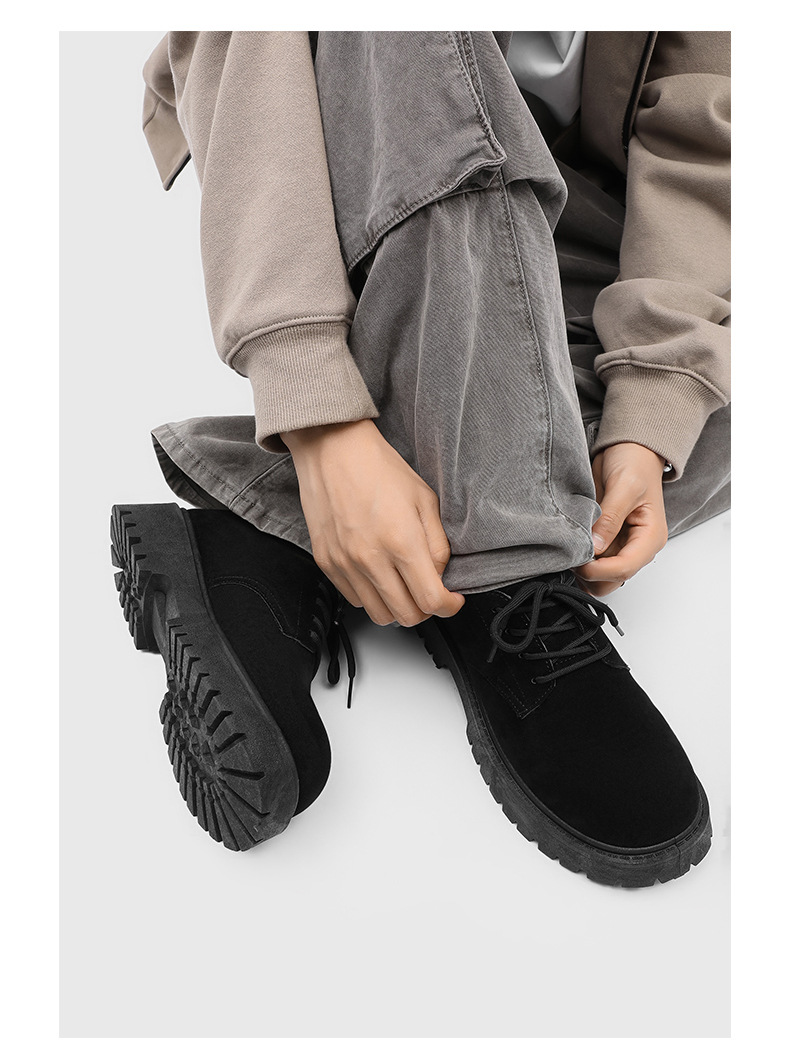 ShoeVault Large Size Derby Shoes For Men, Spring And Autumn New Casual Thick-Soled Height-Increasing Suede Leather Shoes, Men's_voghion.com