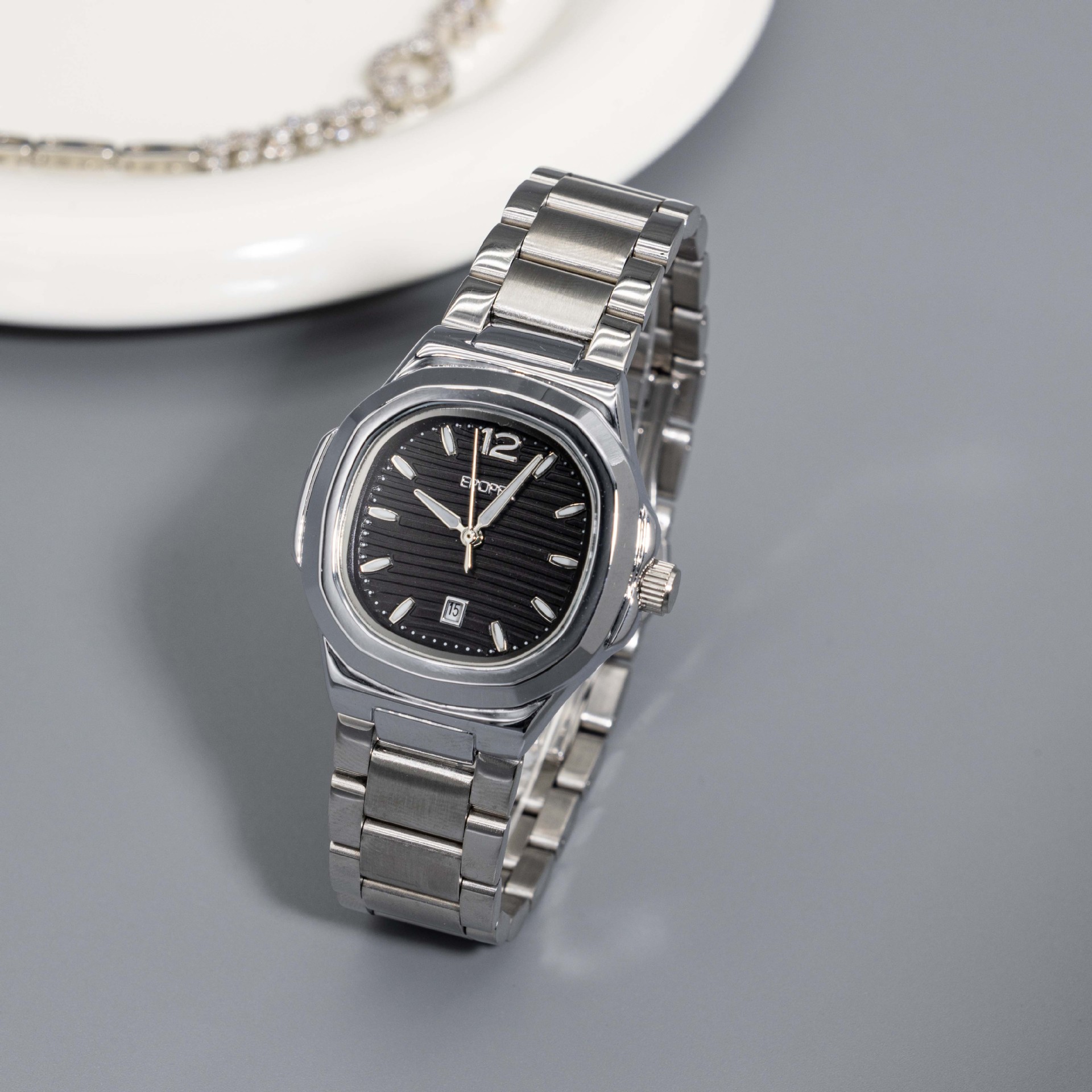 Cross-Border Watch Couple Style Fashion High-End Casual Workplace Calendar Luminous Versatile Watch Women's High-End Waterproof