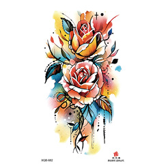 批發小全臂紋身貼防水花臂手臂紋身貼紙跨境temu亞馬遜tattoo